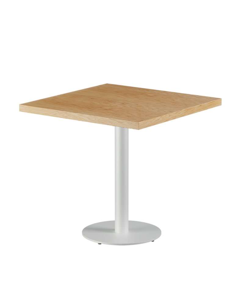 Stolik Alfa R biały blat drewniano-fornirowany