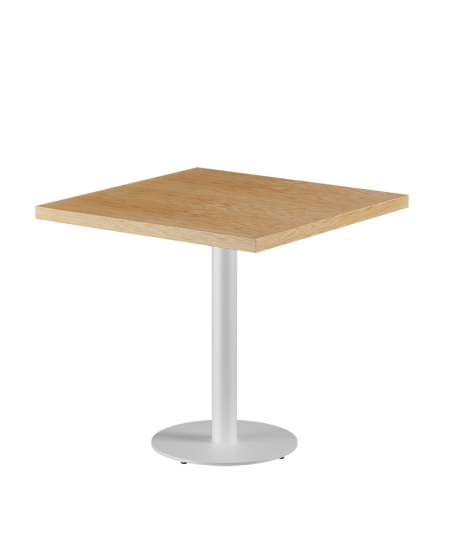 Stolik Alfa R biały blat drewniano-fornirowany