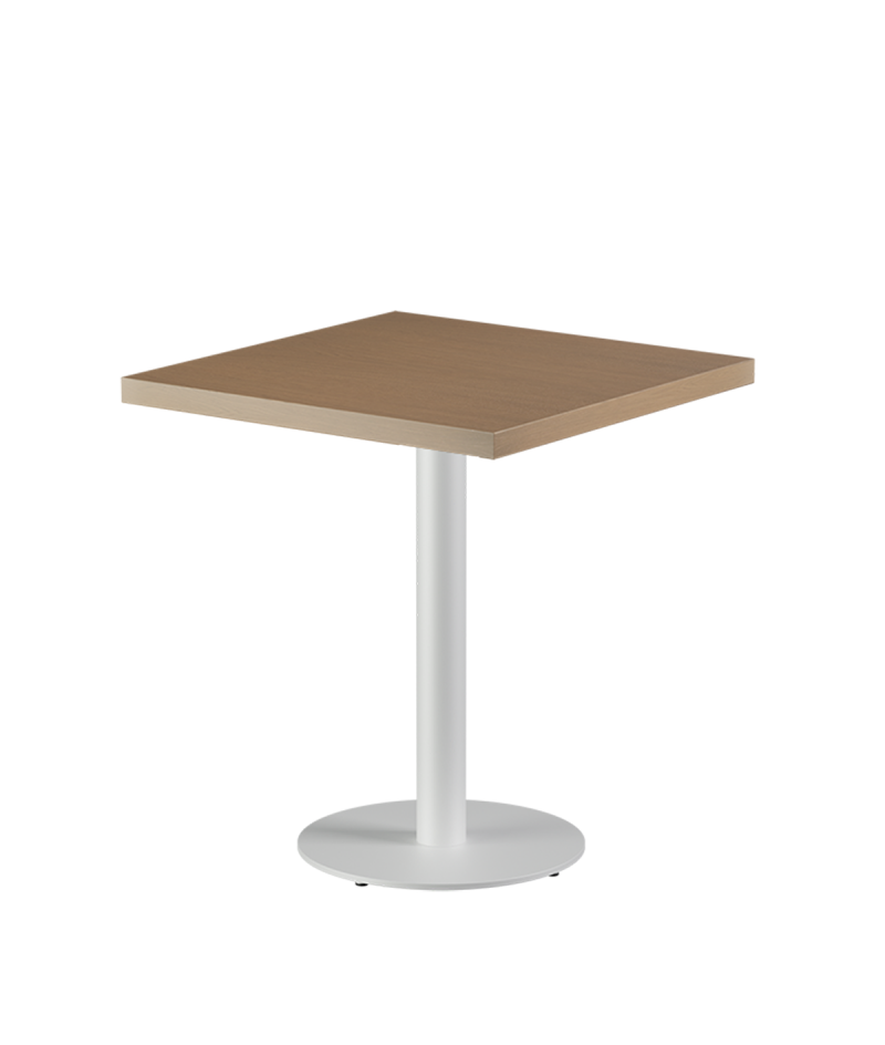 Stolik Alfa R biały blat drewniano-fornirowany