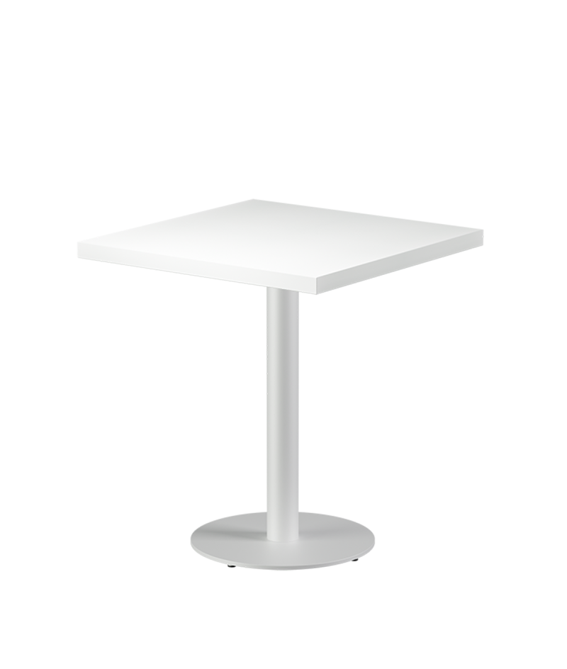 Stolik Alfa R biały blat drewniano-fornirowany