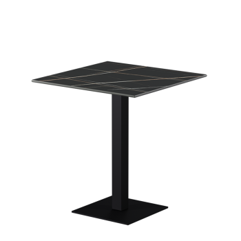 Stolik Alfa S czarny blat ze spieku kwarcowego
