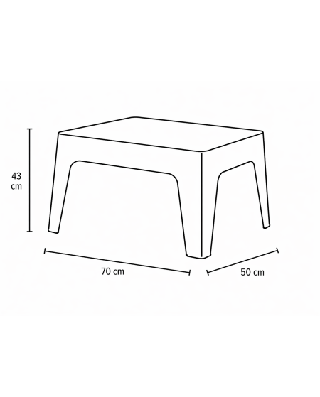 Stolik Duna-T 98x59 beżowy