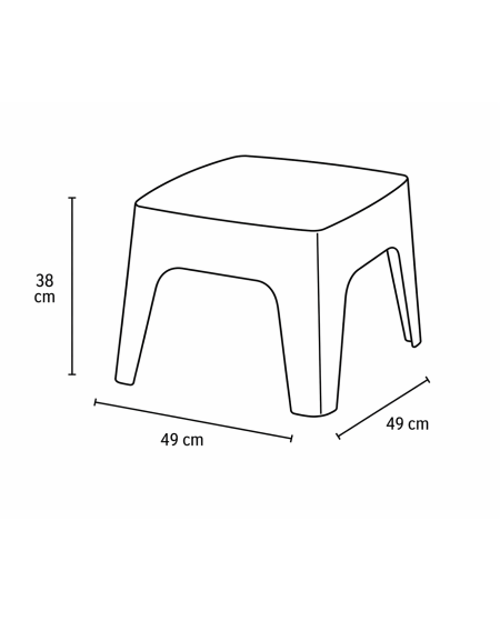Stolik Duna-T 49x49 jasnoszary