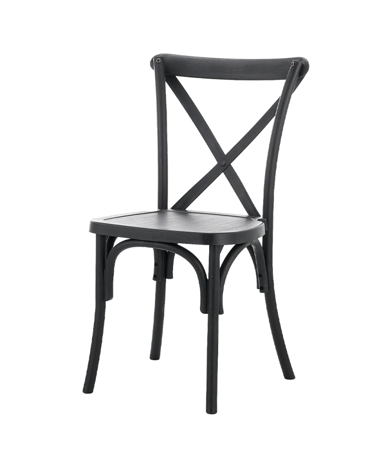 Krzesło Cross-Back Wood czarne