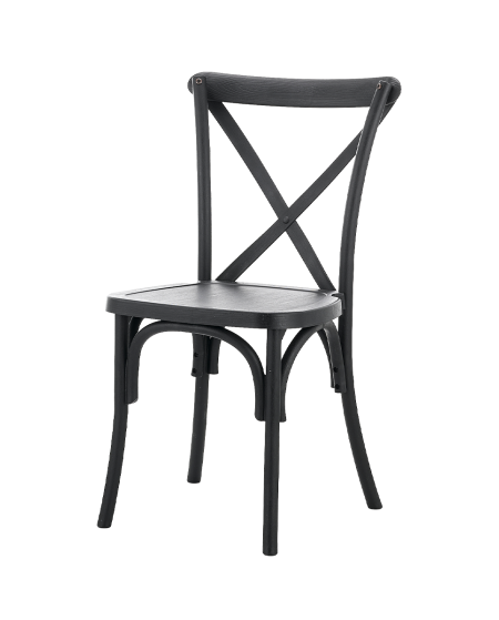 Krzesło Cross-Back Wood czarne