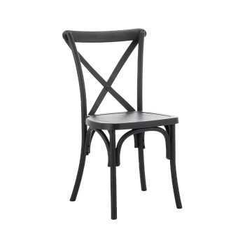 Krzesło Cross-Back Wood czarne