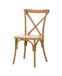 Krzesło Cross-Back Wood jasny rustykalny