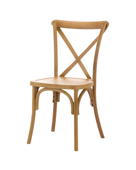 Krzesło Cross-Back Wood jasny rustykalny