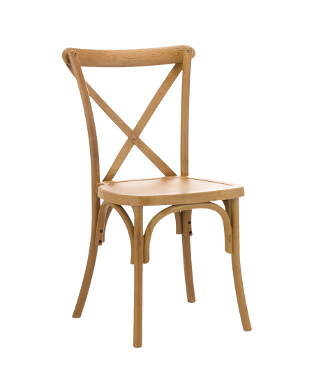 Krzesło Cross-Back Wood jasny rustykalny