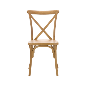 Krzesło Cross-Back Wood jasny rustykalny