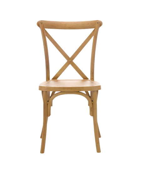 Krzesło Cross-Back Wood jasny rustykalny