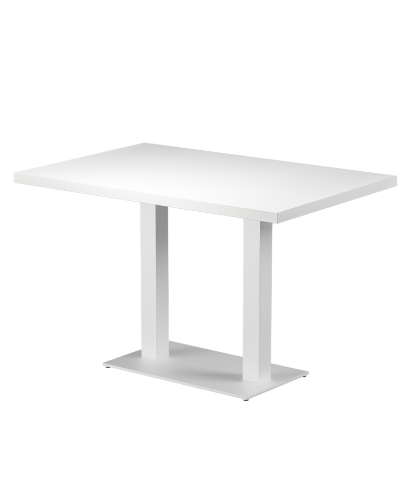 Stolik Alfa Duo biały blat drewniano-fornirowany