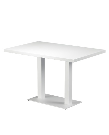 Stolik Alfa Duo biały blat drewniano-fornirowany