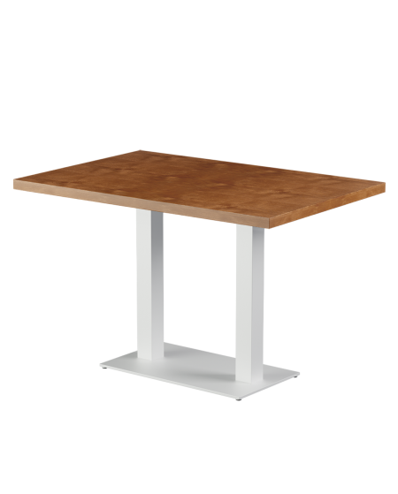 Stolik Alfa Duo biały blat drewniano-fornirowany