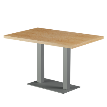 Stolik Alfa Duo szary blat drewniano-fornirowany