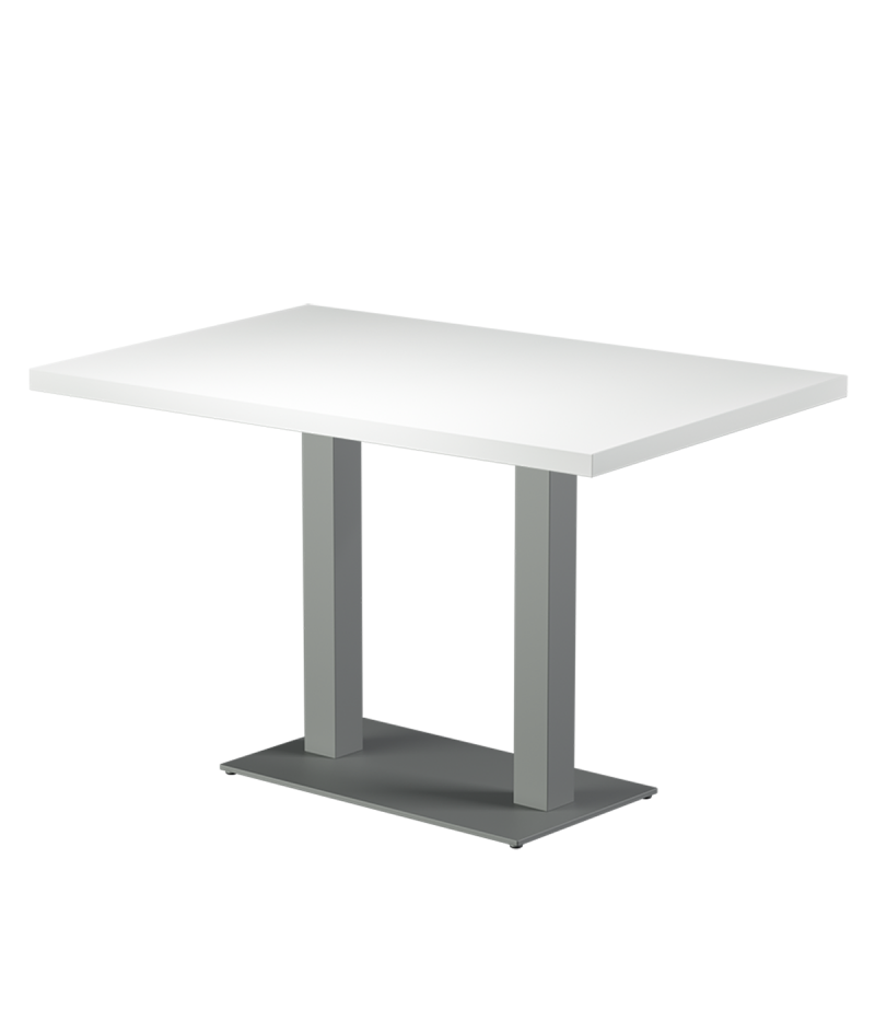 Stolik Alfa Duo szary blat drewniano-fornirowany