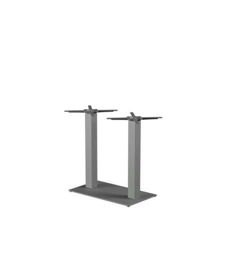 Stolik Alfa Duo szary blat drewniano-fornirowany