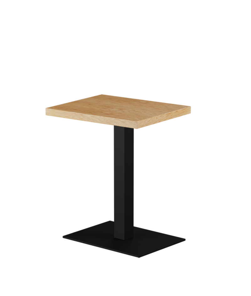 Stolik Alfa 40x55 czarny blat drewniano-fornirowany