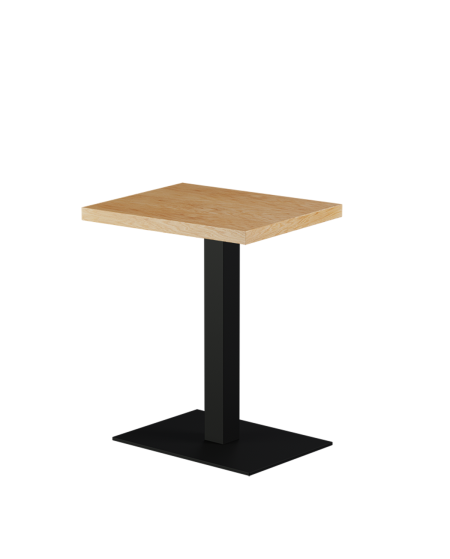 Stolik Alfa 40x55 czarny blat drewniano-fornirowany