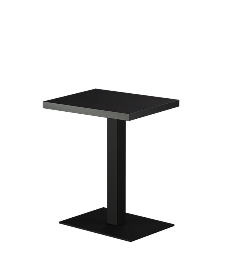Stolik Alfa 40x55 czarny blat drewniano-fornirowany