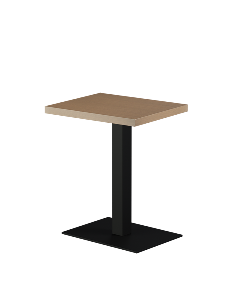 Stolik Alfa 40x55 czarny blat drewniano-fornirowany