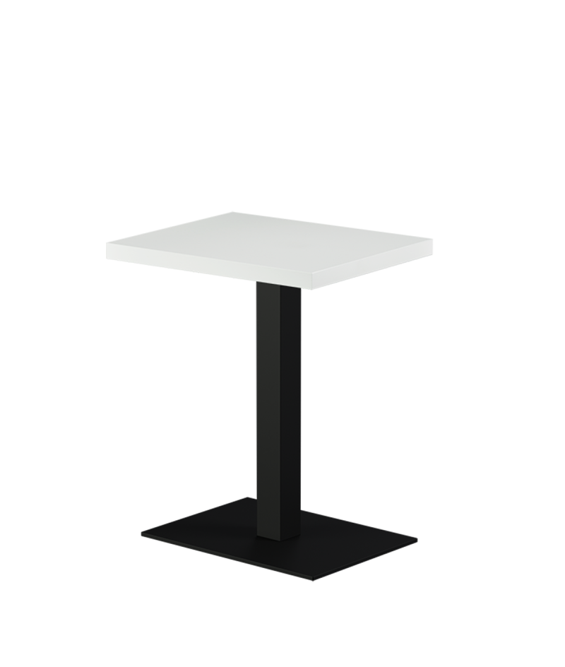 Stolik Alfa 40x55 czarny blat drewniano-fornirowany