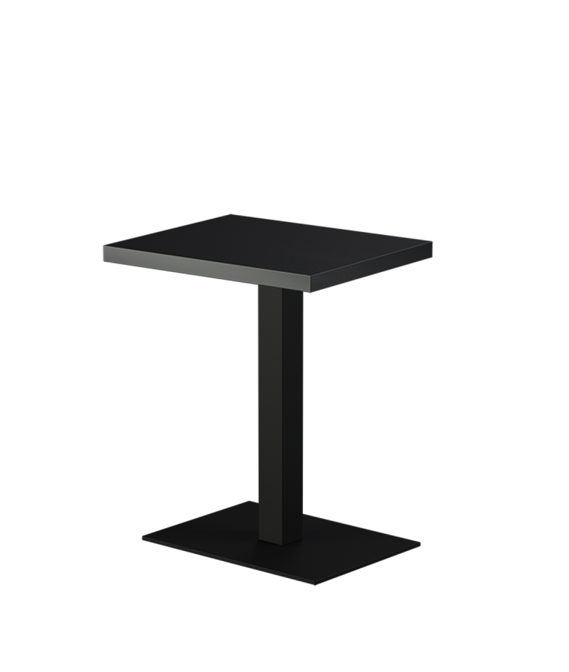 Stolik Alfa 40x55 czarny blat drewniano-fornirowany