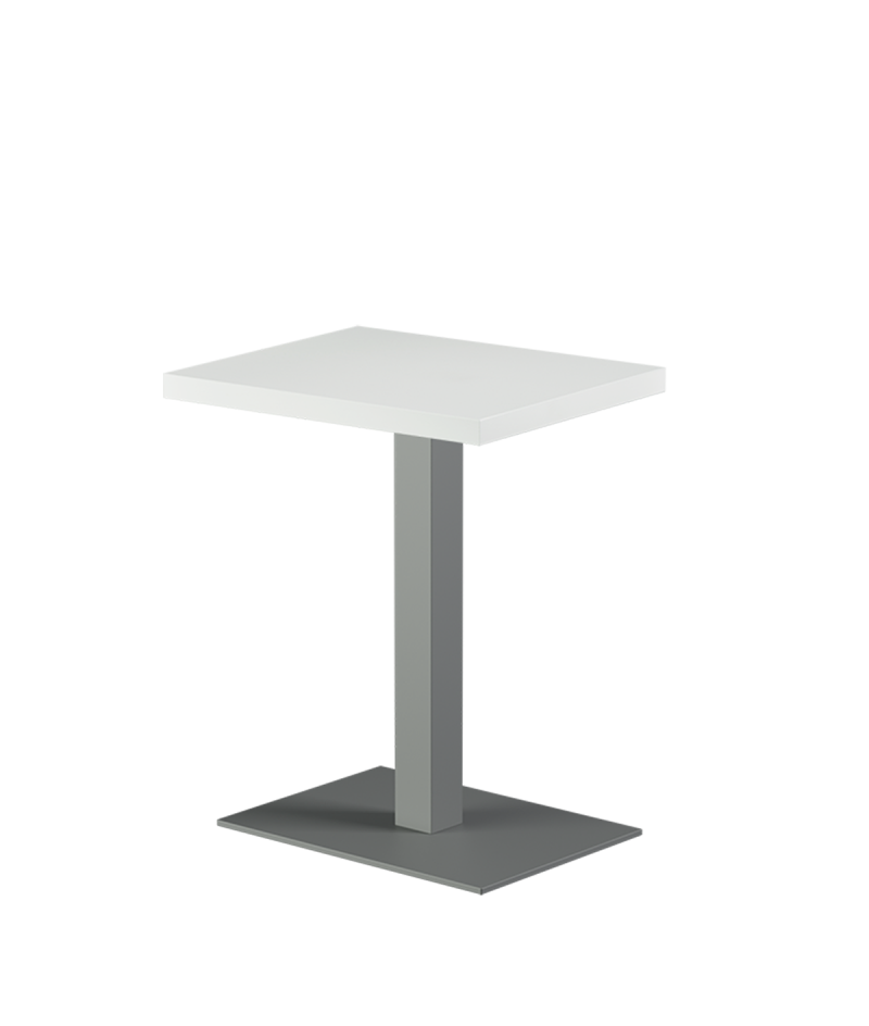 Stolik Alfa 40x55 szary blat drewniano-fornirowany