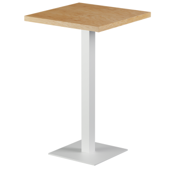 Stolik Alfa Bar biały blat drewniano-fornirowany