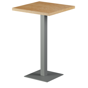 Stolik Alfa Bar szary blat drewniano-fornirowany