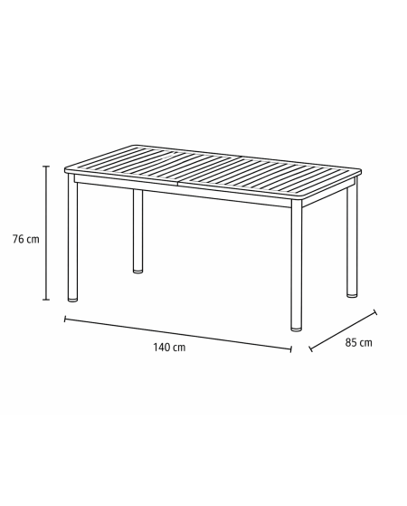 Stolik Terrazza 140x85 beżowy