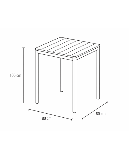 Stolik Terrazza Bar 80x80 ciemnoszary