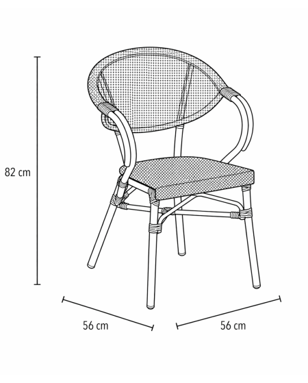 Krzesło Camillo grafitowe