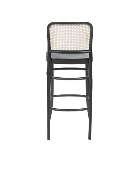Krzesło Loomi 811 Bar rattan czarne