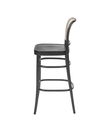Krzesło Loomi 811 Bar rattan czarne