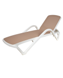 Leżak plastikowy Marina beżowy