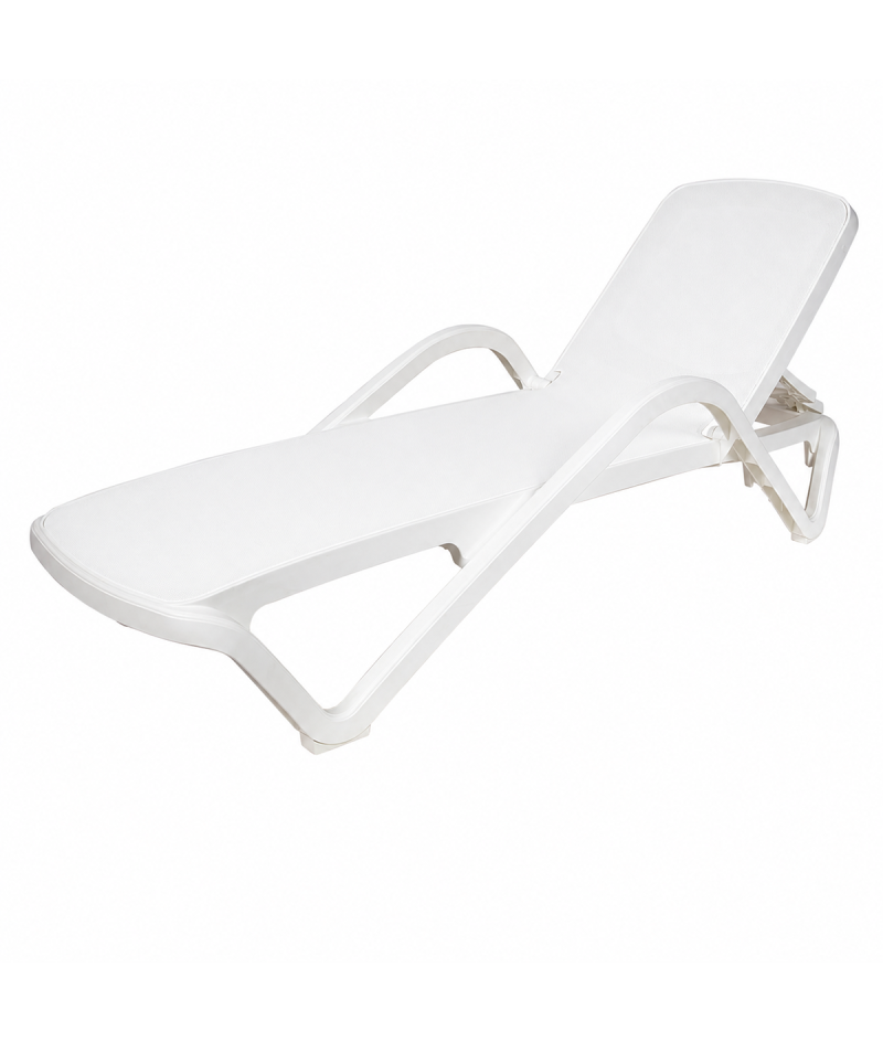 Leżak plastikowy Marina biały