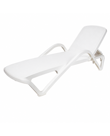Leżak plastikowy Marina biały