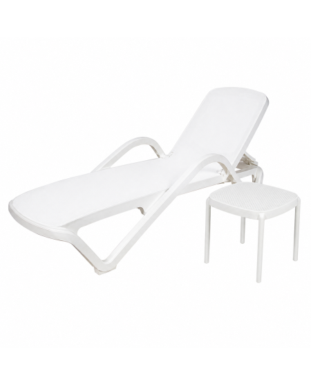 Leżak plastikowy Marina biały