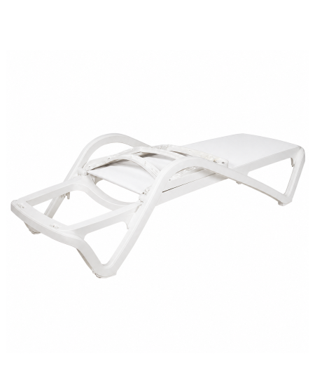 Leżak plastikowy Marina biały