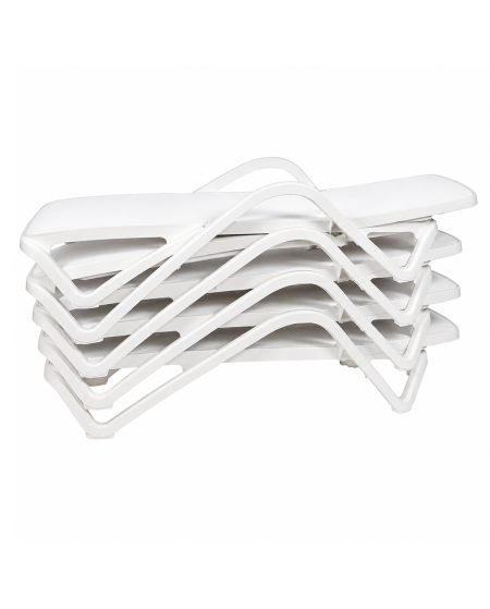 Leżak plastikowy Marina biały