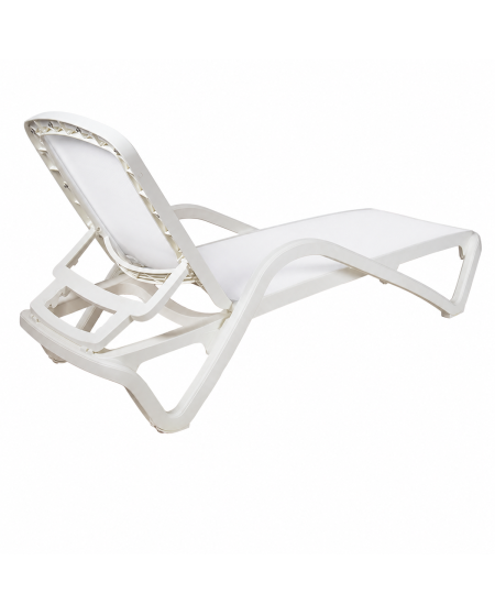 Leżak plastikowy Marina biały