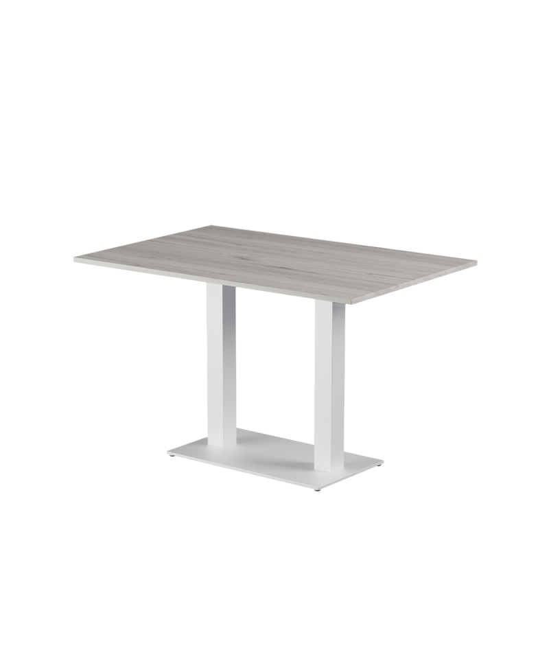 Stolik Alfa Duo biały blat laminowany 28 mm