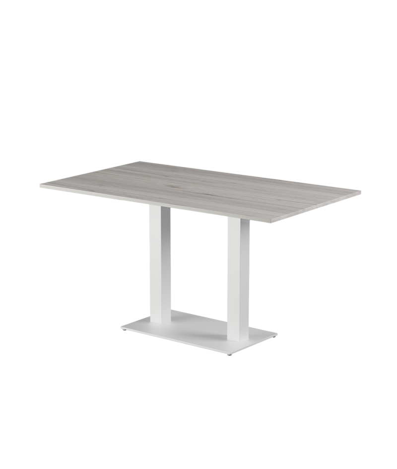 Stolik Alfa Duo biały blat laminowany 28 mm