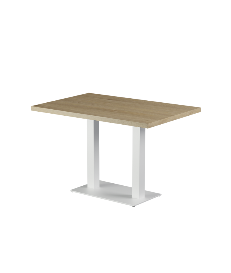 Stolik Alfa Duo biały blat laminowany 28 mm