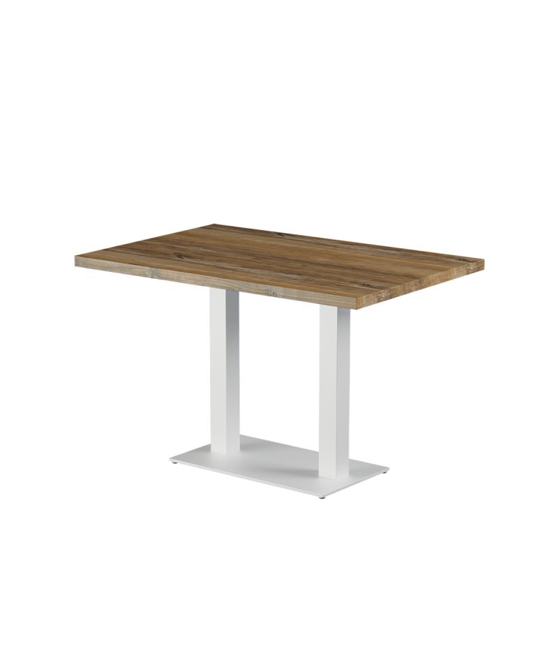 Stolik Alfa Duo biały blat laminowany 28 mm