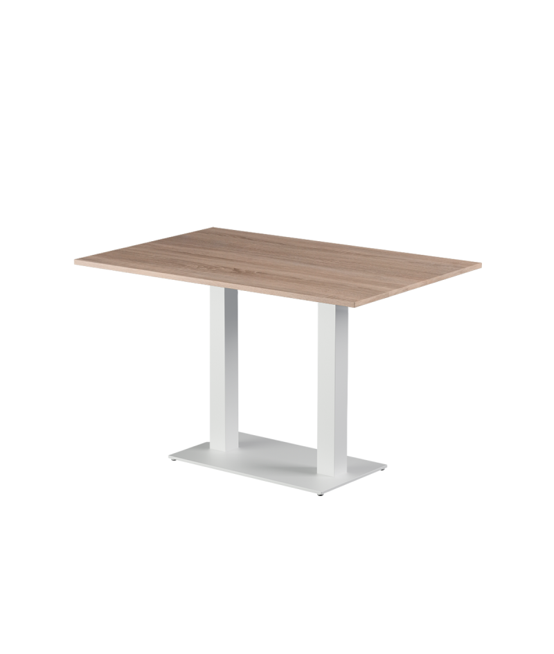 Stolik Alfa Duo biały blat laminowany 28 mm