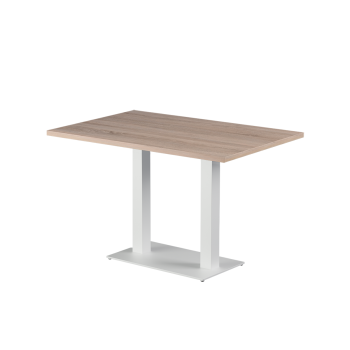 Stolik Alfa Duo biały blat laminowany 28 mm