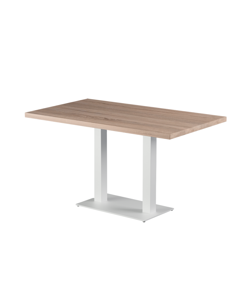Stolik Alfa Duo biały blat laminowany 28 mm