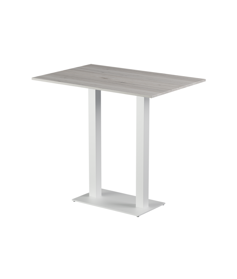 Stolik Alfa Bar Duo biały blat laminowany 28 mm